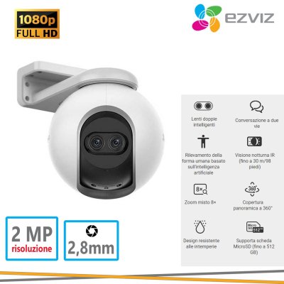 TELECAMERA MOTORIZZATA DOPPIO  OBIETTIVO 2MP WI-FI  EZVIZ