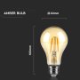 LED LAMPADINA 10W E27 FILAMENTO AMBER COVER 2200K