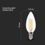 LED LAMPADINA 6W FILAMENTO E14 CLEAR COVER CANDELA 4000K