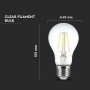 LED LAMPADINA 12W FILAMENTO E27 A60 CLEAR COVER 4000K