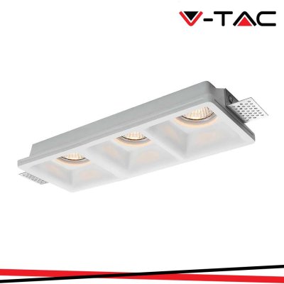 3XGU10 FITTING BIANCO TONDO GESSO