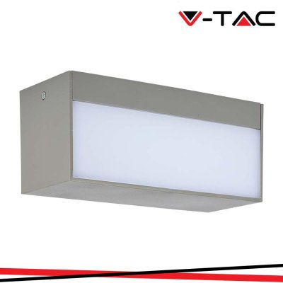12W LED LAMPADA DA PARETE 4200K CORPO GRIGIO IP65