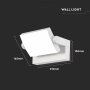 17W LAPADA LED DA MURO CORPO BIANCO 4000K IP65