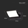 17W LAPADA LED DA MURO CORPO NERO 3000K IP65