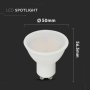 LED LAMPADINA 2.9W GU10 SMD WHITE PLASTICA MILKY COVER 6400K