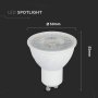 LED FARETTO SAMSUNG CHIP GU10 6W   RIPPLE PLASTICA 38   DIMMERABILE 6500K