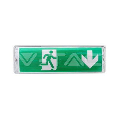 3W LED LUCE DI EMERGENZA CON PULSANTE DI AUTOTEST 6400K