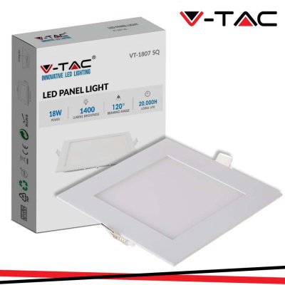 18W LED MINI PANNELLO QUADRATO 6400K