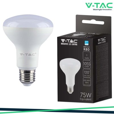 LED LAMPADINA SAMSUNG CHIP 11W E27 R80 PLASTIC 4000K
