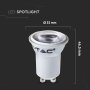 LED LAMPADINA SAMSUNG CHIP GU10 2W MR11 80RA 4000K
