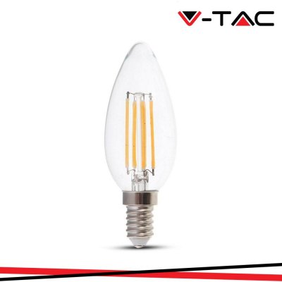 LED LAMPADINA 6W FILAMENTO E14 CLEAR COVER CANDELA 3000K