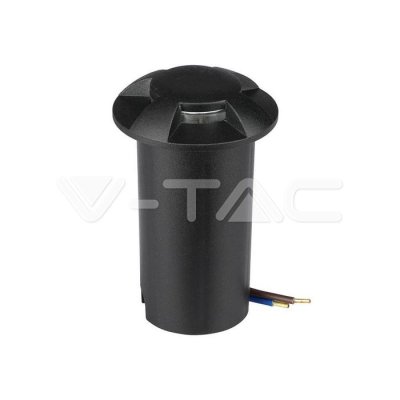 1W LED FARETTO CALPESTABILE NERO 4 DIREZIONI 6500K