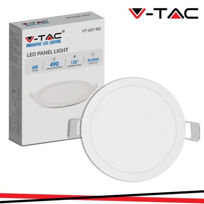 6W LED MINI PANNELLO MONTAGGIO AD INCASSO ROTONDO 4000K
