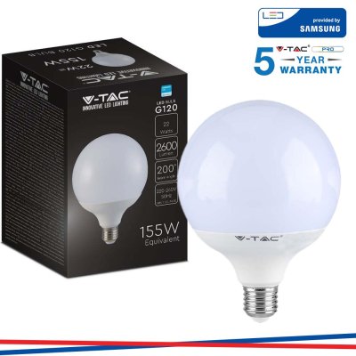 LED LAMPADINA SAMSUNG CHIP 22W E27 G120 PLASTICA 4000K 120 LM/W