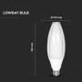 LED LAMPADINA SAMSUNG CHIP 60W E40 OLIVE LAMP 4000K