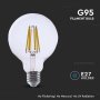LED LAMPADINA 4W FILAMENTO E27 G95 CLEAR COVER 3000K