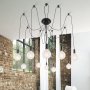 CASPAR PENDANT 10X60W,MATTE BLACK