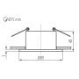FARETTO INCASSO GLOZO DSO W/W - KANLUX