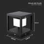 LAMPADA SOLARE LED DA TERRA 2W QUADRATA CON SENSORE DI MOVIMENTO COLORE NERO 3000K IP65