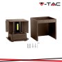 11W LED LAMPADA DA PARETE BRIDGELUX CHIP CORTEN 3000K QUADRATA