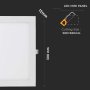 24W LED MINI PANNELLO MONTAGGIO AD INCASSO QUADRATO 3000K