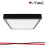 24W LED DOME LIGHT QUADRATO CORNICE NERA 6500K IP44