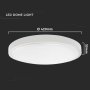 30W LED DOME LIGHT ROTONDO MICROWAVE SENSOR CORNICE BIANCA 4000K IP44