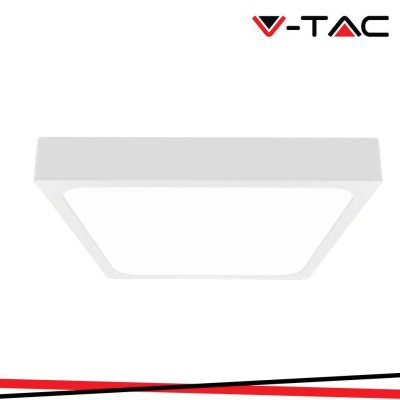 30W LED PLAFONIERA QUADRATA CORPO BIANCO 6500K IP44