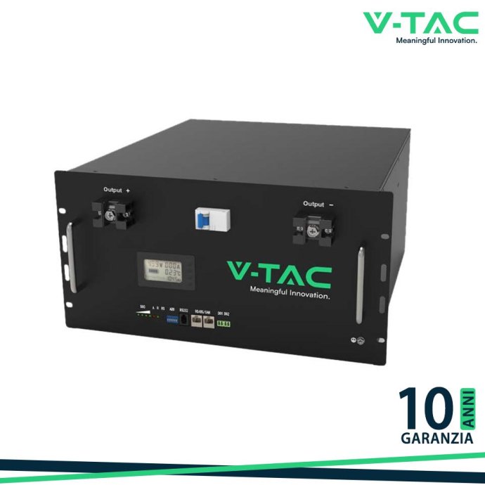 9.60KWH BATTERIA AL LITIO PER MONTAGGIO SU ARMADIO RACK