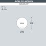 G250 BASE MODERNA NERO TRASP E27