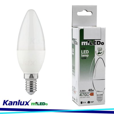 LAMPADINA LED C35 N 4,9W E14-WW - KANLUX