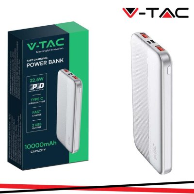 10000MAH FAST CHARGER POWER BANK-WHITE