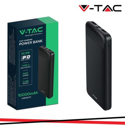 10000MAH FAST CHARGER POWER BANK BLACK