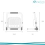 PROIETTORE SOLARE PORTATILE 100W CON TELECOMANDO INC.