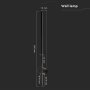 LAMPADA LED DA MURO 12W COLORE NERO 4000K IP65