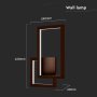 LAMPADA LED DA MURO 20W COLORE CORTEN 3000K IP20