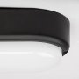 HORT,OUTD.WALL LED 15W BLACK 4000K OVAL IP54