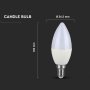 LED LAMPADINA SAMSUNG CHIP 4.5W E14 PLASTICA CANDELA 4000K
