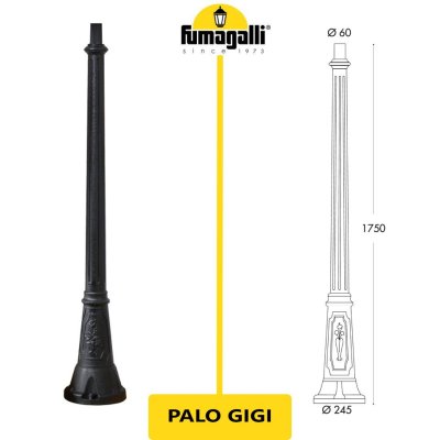 PALO GIGI 2MT NERO