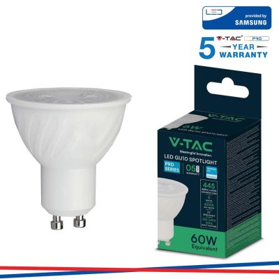 LED FARETTO SAMSUNG CHIP GU10 6W   RIPPLE PLASTICA 38  D 4000K