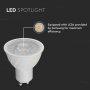 LED FARETTO SAMSUNG CHIP GU10 6W   RIPPLE PLASTICA 38  D 4000K