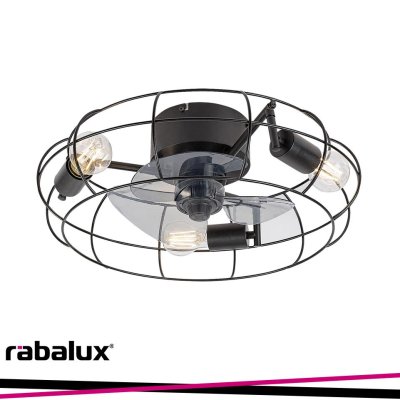 CADMUS, INDOOR BLACK METAL CEILING LAMP, E27 3XMAX35W, D48CM