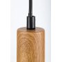 DOLLIEN, INDOOR PENDANT LAMP, MATTE BLACK+BEECH METAL LAMP,