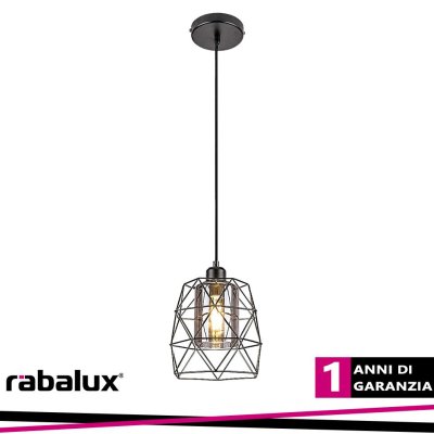 EMRYS, INDOOR PENDANT LAMP, MATTE BLACK METAL LAMP WITH TINT