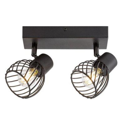 ABERAMA, INDOOR CEILING LAMP, BLACK PLASTIC LAMP, E14 2XMAX1