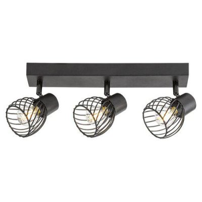 ABERAMA, INDOOR CEILING LAMP, BLACK PLASTIC LAMP, E14 3XMAX1
