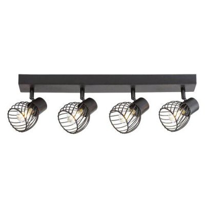ABERAMA, INDOOR CEILING LAMP, BLACK PLASTIC LAMP, E14 4XMAX1