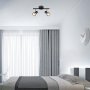 KONRAD, INDOOR CEILING LAMP, MATTE BLACK METAL LAMP WITH SIL