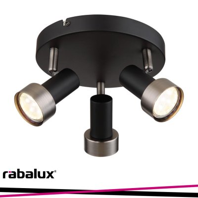 KONRAD, INDOOR CEILING LAMP, MATTE BLACK METAL LAMP WITH SIL