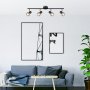 KONRAD, INDOOR CEILING LAMP, MATTE BLACK METAL LAMP WITH SIL